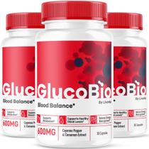 (pacote com 3) GlucoBio Capsules Blood Support Suplemento 90 cápsulas (pacote com 3) GlucoBio Capsules Blood Support Suplemento 90 cápsulas