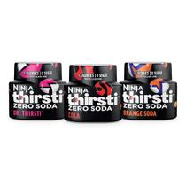 Pacote com 3 gotas de água aromatizadas Ninja Thirsti ZERO SODA