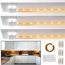Pacote com 3 lâmpadas LED Light Strip Power Practical Luminoodle Under Cabinet Pacote com 3 lâmpadas LED Light Strip Power Practical Luminoodle Under Cabinet