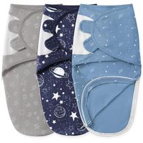 Pacote com 3 lenços para bebês Unnivoll, 100% algodão, com zíper, 0-3M