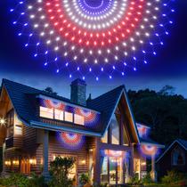 Pacote com 3 luzes de corda da Leisure World, 150 LED, bandeira dos EUA, impermeáveis