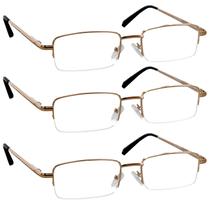 Pacote com 3 óculos de leitura TruVision Readers 9509-HP - Gold 2.50 Pacote com 3 óculos de leitura TruVision Readers 9509-HP - Gold 2.50