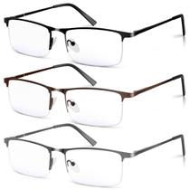 Pacote com 3 óculos de leitura WEIMELTOY Blue Light Blocking para homens
