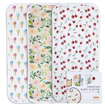 Pacote com 3 panos Burp Cloths Little Crown, algodão orgânico de 53 x 25 cm Pacote com 3 panos Burp Cloths Little Crown, algodão orgânico de 53 x 25 cm