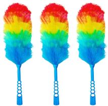 Pacote com 3 peças Rainbow Static Feather Duster Tockrop de 19 polegadas Pacote com 3 peças Rainbow Static Feather Duster Tockrop de 19 polegadas