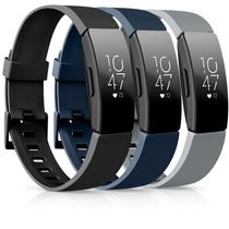 Pacote com 3 Pulseiras de TPU macio compatíveis com pulseiras Fitbit Inspire 2/Fitbit Inspire HR/Fitbit Inspire/Fitbit Ace 2
