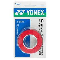 Pacote com 3 raquetes Overgrip YONEX Super Grap Red Pacote com 3 raquetes Overgrip YONEX Super Grap Red