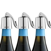 Pacote com 3 rolhas de aço inoxidável WOTOR Wine Stoppers Pacote com 3 rolhas de aço inoxidável WOTOR Wine Stoppers