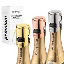 Pacote com 3 rolhas de champanhe WOTOR em aço inoxidável à prova de vazamentos Pacote com 3 rolhas de champanhe WOTOR em aço inoxidável à prova de vazamentos