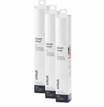 Pacote com 3 rolos de vinil Cricut Smart Permanent White de 3 pés (90 x 91 cm)