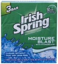 Pacote com 3 sabonetes Irish Spring Moisture Blast