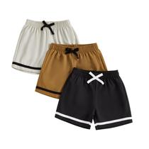 Pacote com 3 shorts de corrida dobráveis para bebês e meninos, shorts de malha 18-24 m Pacote com 3 shorts de corrida dobráveis para bebês e meninos, shorts de malha 18-24 m