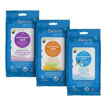 Pacote com 3 toalhetes Dr. Brown's Healthy para bebês e crianças pequenas Pacote com 3 toalhetes Dr. Brown's Healthy para bebês e crianças pequenas