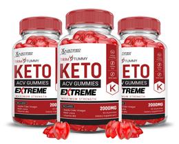 (Pacote com 3) Trim Tummy Keto ACV Gummies Extreme 2000 mg