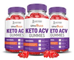 (Pacote com 3) Ultra Quick Keto ACV Gummies 1000 mg de vinagre de maçã