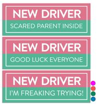 Pacote com 3 unidades Car Magnet Rio Salto Reflective New Driver