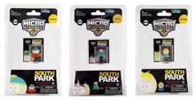 Pacote com 3 unidades da Micro Figures Worlds Smallest South Park com estojos e suportes