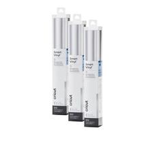 Pacote com 3 unidades de vinil Cricut Smart Permanent Matte Metallic Silver