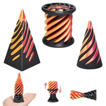 Pacote com 3 unidades do Fidget Toy KIFOUBR Impossible Cone Spiral Cone