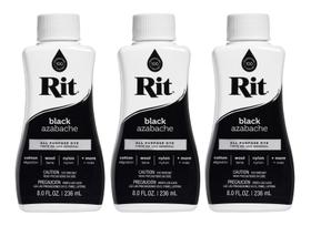 Pacote com 3 unidades: Liquid Dye Rit, preto multiuso