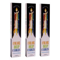 Pacote com 3 velas General Wax & Candle Company Color Drip Pacote com 3 velas General Wax & Candle Company Color Drip