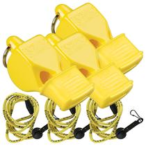 Pacote com 3 Whistle Fox 40 Classic CMG, amarelo com cordões Pacote com 3 Whistle Fox 40 Classic CMG, amarelo com cordões