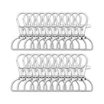 Pacote Com 30 Clipe De Chave Em Metal Com Fivela Giratória D-Ring Para Costura Manual