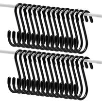 Pacote com 30 cm revestido de vinil S Hooks Tingheng preto