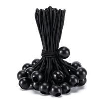 Pacote com 30 cordões elásticos da Aegero, 38 cm, preto pesado