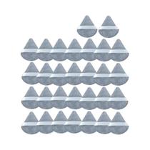 Pacote Com 30 Esponjas De Maquiagem Triangulares Antiaderentes, Uso Duplo Úmido E Seco, Puff