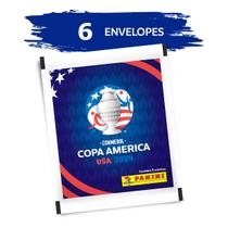 Pacote com 30 Figurinhas, 6 envelopes de folha adesiva Album Copa America 2024 Envelope - Panini