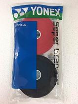 Pacote com 30 Overgrips para Raquete Yonex Super GRAP Preto e Vermelho Pacote com 30 Overgrips para Raquete Yonex Super GRAP Preto e Vermelho
