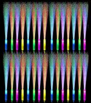 Pacote com 30 varinhas LED de fibra óptica Light Up Glow Sticks Bulk