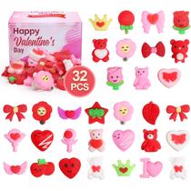 Pacote com 32 brinquedos Squishies FauKait para o Dia dos Namorados