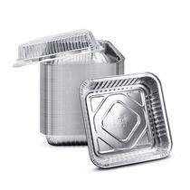 (pacote com 35) Formas quadradas de 20 x 20 cm com tampas de plástico (pacote com 35) Formas quadradas de 20 x 20 cm com tampas de plástico