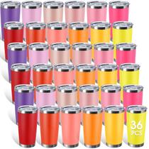 Pacote com 36 copos de aço inoxidável Sieral, isolados de 600 ml Pacote com 36 copos de aço inoxidável Sieral, isolados de 600 ml