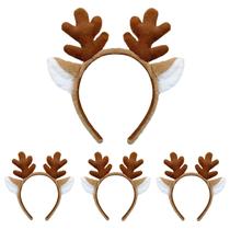 Pacote com 4 bandanas Beviliu Deer Antlers para fantasia de Natal Pacote com 4 bandanas Beviliu Deer Antlers para fantasia de Natal