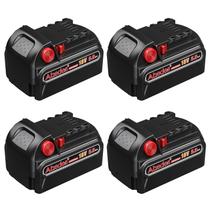 Pacote com 4 baterias Abeden 18V 5000mAh para Milwaukee M18 Pacote com 4 baterias Abeden 18V 5000mAh para Milwaukee M18