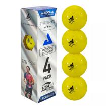 Pacote com 4 Bolas de Pickleball JOOLA Primo 3 Estrelas - Torneio