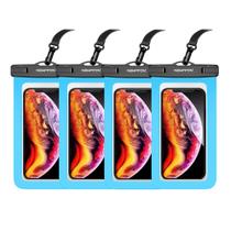 Pacote com 4 bolsas de telefone impermeáveis NEWPPON de 8,5" com cordão