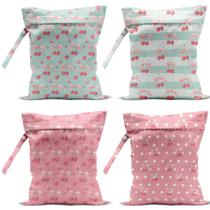Pacote com 4 bolsas úmidas impermeáveis VBCVBGFH 25x30 cm de viagem Pacote com 4 bolsas úmidas impermeáveis VBCVBGFH 25x30 cm de viagem