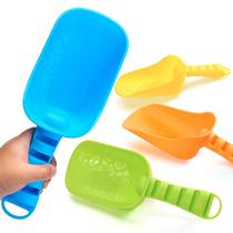 Pacote com 4 brinquedos de areia de plástico coloridos Sloosh Beach Shovels Pacote com 4 brinquedos de areia de plástico coloridos Sloosh Beach Shovels