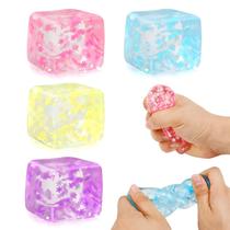 Pacote com 4 brinquedos Sensory Squeeze da Fidget Toy Stress Cube Siwarm Pacote com 4 brinquedos Sensory Squeeze da Fidget Toy Stress Cube Siwarm