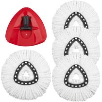 Pacote com 4 cabeças de reposição Mop para o esfregão Ocedar EasyWring Spin Pacote com 4 cabeças de reposição Mop para o esfregão Ocedar EasyWring Spin