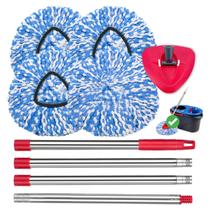 Pacote com 4 cabeças de reposição Spin Mop para O Ceda RinseClean Pacote com 4 cabeças de reposição Spin Mop para O Ceda RinseClean