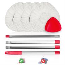 Pacote com 4 cabeças de reposição Spin Mop para Oceda EasyWring Pacote com 4 cabeças de reposição Spin Mop para Oceda EasyWring