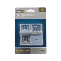 Pacote com 4 cadeiras Glide PROJEX Polymer Push-On para 3,2 a 3,5 cm