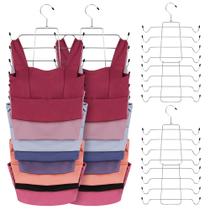 Pacote com 4 camisetas prateadas e gancho organizador de armários ZEDODIER Pacote com 4 camisetas prateadas e gancho organizador de armários ZEDODIER
