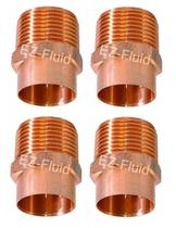 (Pacote com 4) EZ-FLUID de 1 cm x adaptador macho de cobre MIP LF