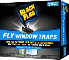 Pacote com 4 Fly Window Trap Black Flag esconde insetos mortos
